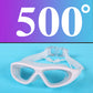 Lunettes de natation anti-buée vision large avec bouchons d'oreilles