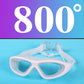 Lunettes de natation anti-buée vision large avec bouchons d'oreilles