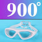 Lunettes de natation anti-buée vision large avec bouchons d'oreilles