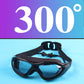 Lunettes de natation anti-buée vision large avec bouchons d'oreilles