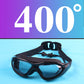 Lunettes de natation anti-buée vision large avec bouchons d'oreilles