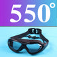 Lunettes de natation anti-buée vision large avec bouchons d'oreilles