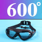 Lunettes de natation anti-buée vision large avec bouchons d'oreilles