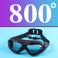 Lunettes de natation anti-buée vision large avec bouchons d'oreilles