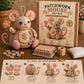 🐭✨ Trousse à couture vintage faite main en forme de souris – Design compact et unique