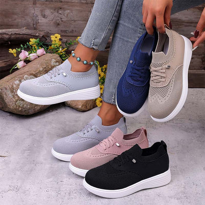 Chaussures de marche pour femme en maille respirante à enfiler