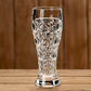 Élégante chope à bière en verre gravé, verre à bière artisanale en cristal