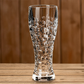 Élégante chope à bière en verre gravé, verre à bière artisanale en cristal