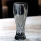 Élégante chope à bière en verre gravé, verre à bière artisanale en cristal