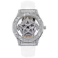 ⌚ PROMO LIMITÉE 50% DE RÉDUCTION ! 💥 Montre Femme Cadran Strass – Cuir, Étanche 30M, Fermoir Réglable ✨