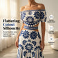 🌺🌴🍹 OFFRE LIMITÉE 50% DE RÉDUCTION! Robe de Resort Imprimé Daisy à Épaules Dénudées et Découpe à la Taille pour Femme – Silhouette Fluide, Charme Floral, Légère & Aérée – Parfaite pour Vacances à la Plage, Croisières & Escapades Estivales ☀️🌸