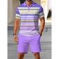 ☀️Set 2 Pièces Chemise et Short pour Homme – Confortable, Respirant et Polyvalent pour l'Été, les Loisirs et les Voyages👕🩳