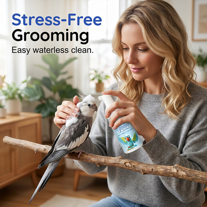 Nettoyeur d'oiseaux en mousse sans eau