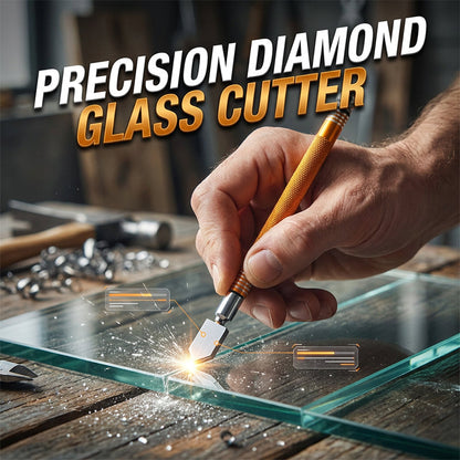 💎 50 % DE RÉDUCTION EN CE MOMENT ! 🔪 Coupe-verre professionnel à diamant avec poignée en alliage d'aluminium et roulette – pour le verre épais et la céramique – idéal pour la rénovation 🏗️