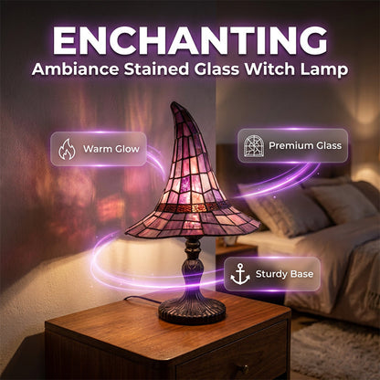 Lampe de sorcière en vitrail à l'ambiance enchanteresse