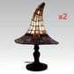 Lampe de sorcière en vitrail à l'ambiance enchanteresse