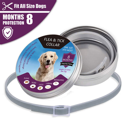 🐶 50% DE RÉDUCTION 🐱 Collier anti-puces & anti-tiques – Protection 8 mois, ajustable & imperméable – Idéal pour chiens et chats – efficace et sans danger 🌿✨
