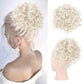Chignon court bouclé avec cordon de serrage élastique