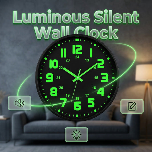 🕐 OFFRE LIMITÉE : 50 % DE RÉDUCTION ! ✨ Horloge murale lumineuse – Silencieuse, 30 cm, visible de jour comme de nuit 🌙