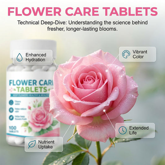 🌸Comprimés purificateurs d'eau pour la préservation des fleurs💐 Un seul comprimé suffit pour des bouquets éclatants et une eau cristalline dans les vases.