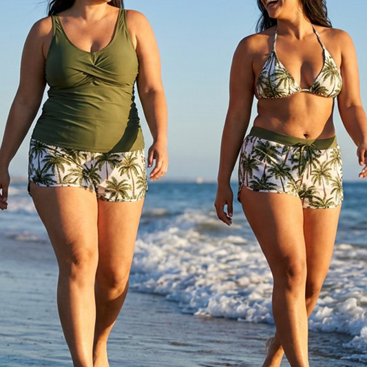 👙🌊Ensemble de maillot de bain tankini 3 pièces pour femme avec short🤸