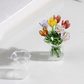 ⏳ VENTE FLASH ! ✨ Mini bouquet en verre | Cadeau élégant 🎀 | Hauteur env. 6 cm | MOITIÉ PRIX 🎉