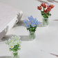 ⏳ VENTE FLASH ! ✨ Mini bouquet en verre | Cadeau élégant 🎀 | Hauteur env. 6 cm | MOITIÉ PRIX 🎉