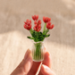 ⏳ VENTE FLASH ! ✨ Mini bouquet en verre | Cadeau élégant 🎀 | Hauteur env. 6 cm | MOITIÉ PRIX 🎉