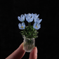 ⏳ VENTE FLASH ! ✨ Mini bouquet en verre | Cadeau élégant 🎀 | Hauteur env. 6 cm | MOITIÉ PRIX 🎉