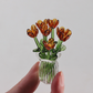 ⏳ VENTE FLASH ! ✨ Mini bouquet en verre | Cadeau élégant 🎀 | Hauteur env. 6 cm | MOITIÉ PRIX 🎉