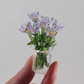 ⏳ VENTE FLASH ! ✨ Mini bouquet en verre | Cadeau élégant 🎀 | Hauteur env. 6 cm | MOITIÉ PRIX 🎉