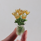 ⏳ VENTE FLASH ! ✨ Mini bouquet en verre | Cadeau élégant 🎀 | Hauteur env. 6 cm | MOITIÉ PRIX 🎉