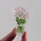 ⏳ VENTE FLASH ! ✨ Mini bouquet en verre | Cadeau élégant 🎀 | Hauteur env. 6 cm | MOITIÉ PRIX 🎉