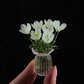 ⏳ VENTE FLASH ! ✨ Mini bouquet en verre | Cadeau élégant 🎀 | Hauteur env. 6 cm | MOITIÉ PRIX 🎉