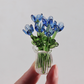 ⏳ VENTE FLASH ! ✨ Mini bouquet en verre | Cadeau élégant 🎀 | Hauteur env. 6 cm | MOITIÉ PRIX 🎉