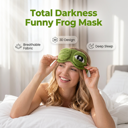 Masque de sommeil grenouille 3D amusant