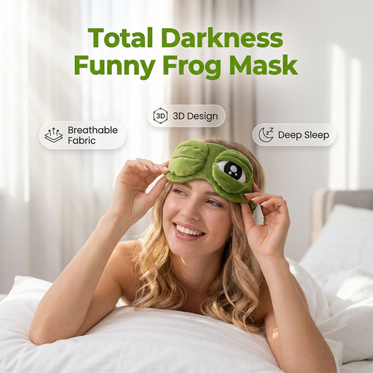 Masque de sommeil grenouille 3D amusant