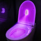 🚽🌈 Lampe de toilette à détecteur de mouvement – Lumière RGB, rechargeable, mode désinfectant !