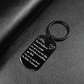 Porte-clés en acier inoxydable gravé avec message inspirant