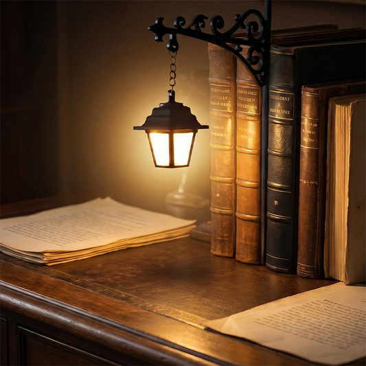 Serre-livres miniature rétro lampadaire