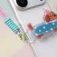 Clip de téléphone avec cordon, motif animal mignon