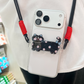 Clip de téléphone avec cordon, motif animal mignon