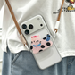 Clip de téléphone avec cordon, motif animal mignon