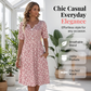 🎉 Soldes 2026 — Plus de 49 000 Vendues ! 🌸 Robe Imprimée Décontractée à Col V – Tissu Premium Doux 👗