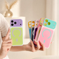 Coque de téléphone magnétique bicolore