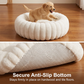 🐱 Panier Rond Ultra-Doux – Tissu Peluche – Bordure Surélevée & Orthopédique for Animaux