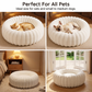 🐱 Panier Rond Ultra-Doux – Tissu Peluche – Bordure Surélevée & Orthopédique for Animaux