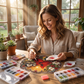 Kit de broderie diamant à faire soi-même « Cardinals et lever de soleil »