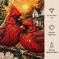 Kit de broderie diamant à faire soi-même « Cardinals et lever de soleil »
