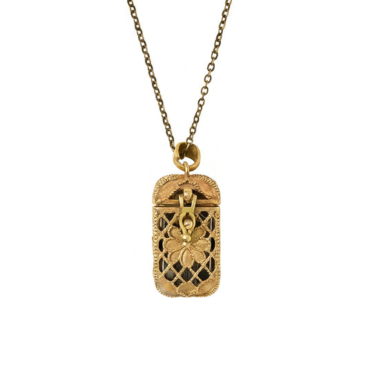 Collier pendentif médaillon tarot vintage